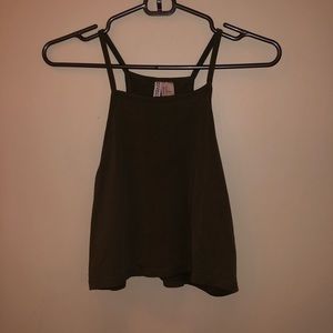 Forest green crop top